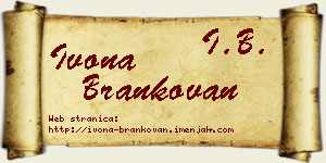 Ivona Brankovan vizit kartica